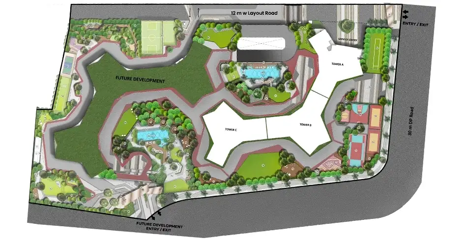 Raymond District 9 Vartak Nagar 2 Bhk Floor Plan Raymond District 9 Vartak Nagar 2 Bhk Floor Plan