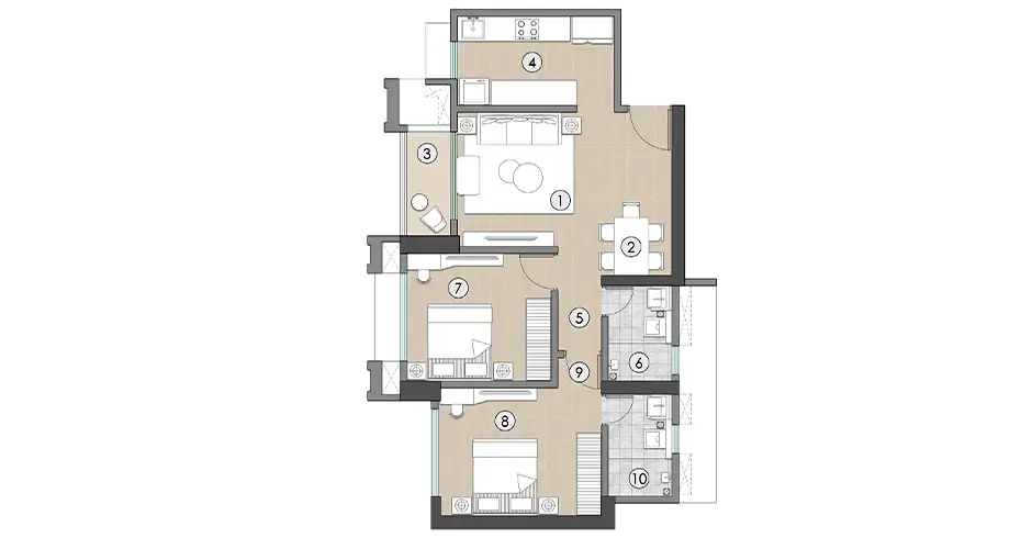 raymond-ten-x-pokhran-road-bedroom-floor-plan Raymond Ten X District 9